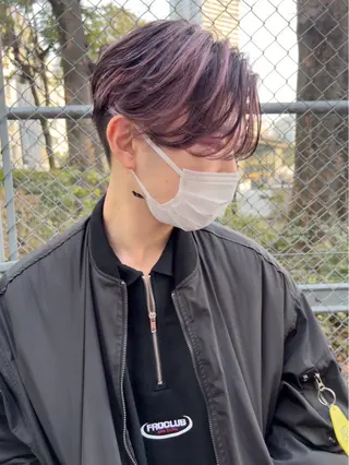 ショート カラー メンズ ボブ/ぱつっとボブ/ 谷口 海星のヘアスタイル