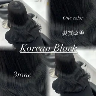 ロング カラー ヘアアレンジ 韓国レイヤーカット /韓国トレンドカラーのヘアスタイル