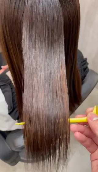 ロング Nozomu/地毛風 ストレート/パーマのヘアスタイル