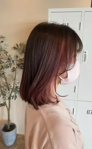 セミロング カラー Eliss堀江所属・あかさき ゆみのヘアスタイル