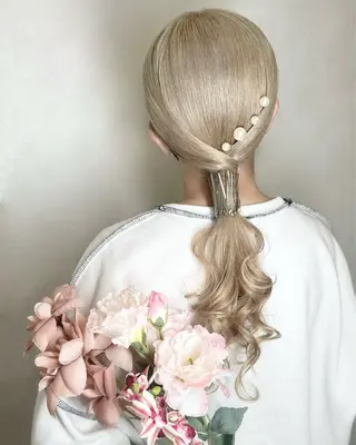 ロング hair make applause.所属・小賀 栞奈のヘアスタイル