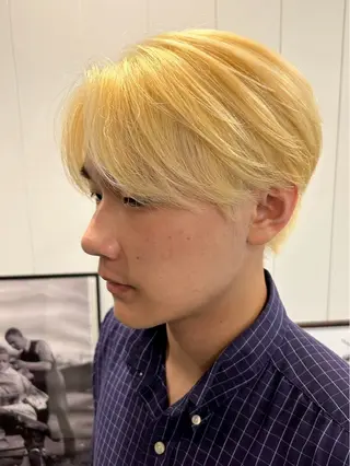 カラー メンズ メンズ/ハイトーン 【yoshiki】のヘアスタイル