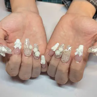 ネイル 倫実/スカルプ /ガーリー/個性派のネイルデザイン