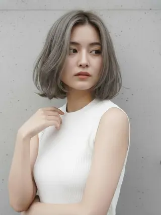 ミディアム カラー ヘアサロン エム渋谷のヘアスタイル