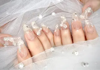 ネイル I-nailロング /ワンホン/キラキラのネイルデザイン