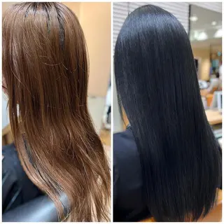 セミロング カラー パーマ 美髪ヘッドスパ🫧 西山紗奈江💆‍♀️のヘアスタイル