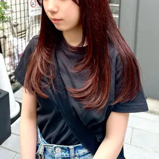 セミロング カラー 🎀ミカ/レイヤー/ 韓国巻き/原宿🎀のヘアスタイル