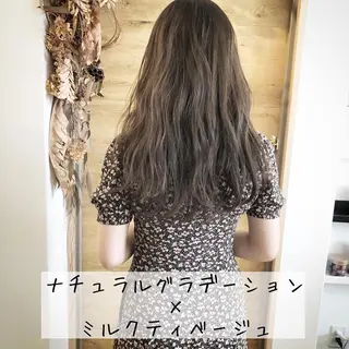 セミロング カラー テトネ タカシのヘアスタイル