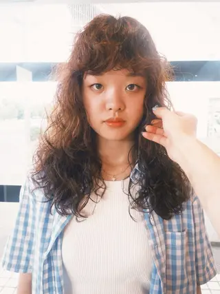 ロング カラー パーマ GUESTs所属・優音 /YUi/パーマのヘアスタイル