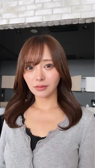 ミディアム sand omotesando所属・レイヤーカット ショートカットパーマのヘアスタイル