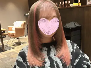 セミロング 朝斗/ブリーチなし ・Wカラー・エクステのヘアスタイル