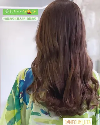 ロング カラー パーマ ヘアアレンジ メンズ ネイル マツエク・マツパ Beauty＆Relaxation MEGUMI所属・MEGUMI megumiのヘアスタイル