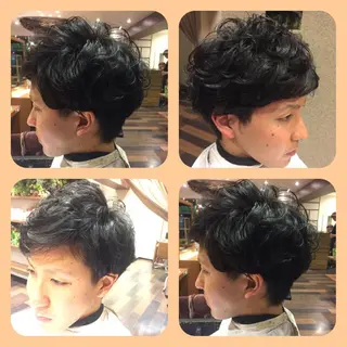 ショート パーマ メンズ 伊藤 優希のヘアスタイル