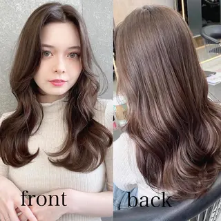 セミロング 山本翔一郎 韓国顔周りレイヤーのヘアスタイル