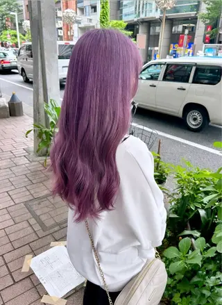 ロング カラー ヘアアレンジ inq sakae所属・りん🌷︎名古屋 ブリーチカラーのヘアスタイル