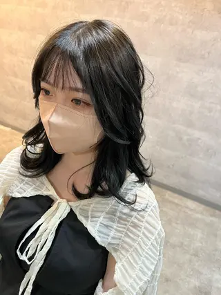 ミディアム カラー ダブルカラー 新宿のヘアスタイル