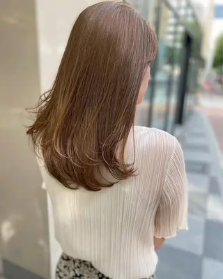 ロング カラー 顔骨格似合わせカット 乾陽菜のヘアスタイル