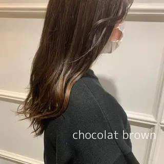 ロング カラー 髪質改善カラー&TR 縮毛矯正/弱酸性矯正のヘアスタイル