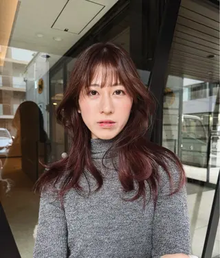 ロング 🧶透明感カラー/ Yuzu/ベージュ♡のヘアスタイル