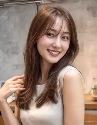 セミロング リベルテ 渋谷のヘアスタイル