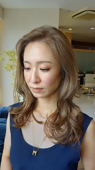 ロング カラー 飯田・髪質改善縮毛矯 正・カラー・パーマのヘアスタイル
