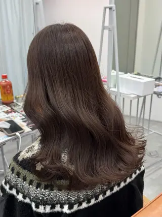 セミロング カラー ヘアアレンジ ブリーチなしカラー /ベージュ/安形翔のヘアスタイル