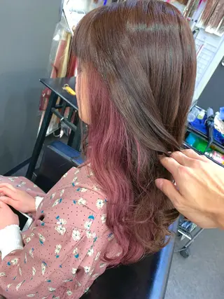ロング カラー 神野 洸都のヘアスタイル