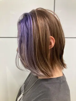 ミディアム 髪質改善/痛ませ ないカラー/西村航大のヘアスタイル