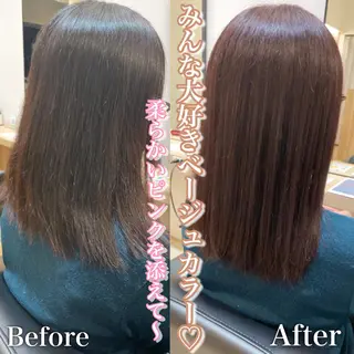 セミロング カラー GO TODAY シェアサロン 原宿Verno店所属・髪質改善/ブリーチ/ ボブ特化/よしきのヘアスタイル