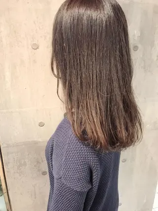 ミディアム カラー 髪質改善ｶﾗｰ ｹｱﾌﾞﾘｰﾁ/ﾀﾑのヘアスタイル