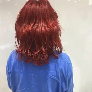 セミロング カラー AMI ウルフパーマ/メンズのヘアスタイル