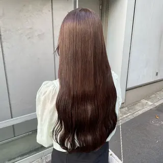 セミロング カラー 大人っぽ♡上品な暖色 ♡ブリーチなし♡のヘアスタイル