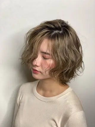 ミディアム カラー 🍂秋の透け感カ ラー🍂HIDEKAのヘアスタイル