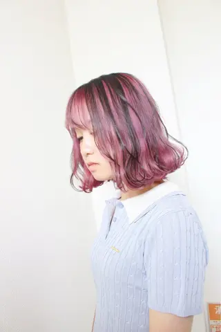 ミディアム カラー 土居 正季のヘアスタイル