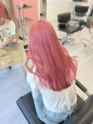 ロング ハイトーン/レイヤー カット/harukaのヘアスタイル