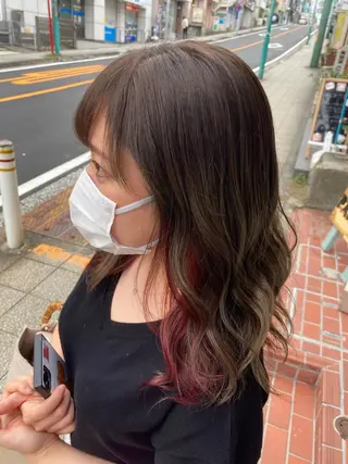 ミディアム カラー 透明感カラー/韓国 ヘア🩶yuri🩵のヘアスタイル