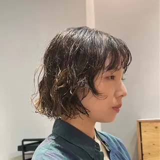 ミディアム パーマ 🌿ボブ パーマ高橋啓太🌿のヘアスタイル