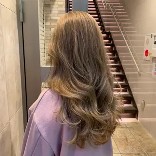 ロング カラー ヘアアレンジ 透明感カラー/推しカ ラー☁️JURAのヘアスタイル