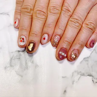 ロング カラー ネイル Q Free nailsのネイルデザイン