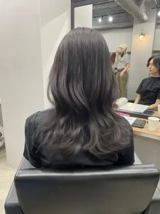 セミロング カラー 新宿/韓国ヘア/ 髪質改善ストレートのヘアスタイル