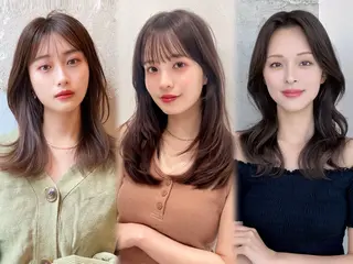 セミロング カラー 似合わせ/小顔/ 韓国✨KAITOのヘアスタイル