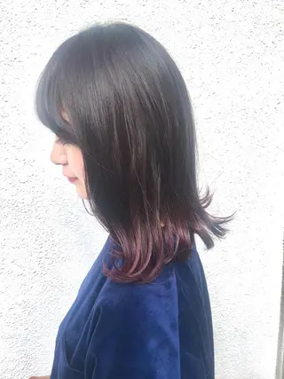 ミディアム カラー ラブーケ中川中島店 クラタチカコのヘアスタイル