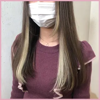 ロング カラー ヘアアレンジ 八巻 晴香のヘアスタイル