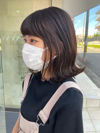 ミディアム カラー 田中 あかねのヘアスタイル