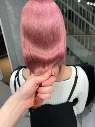 セミロング カラー 【美髪ハイトーン】 髪質改善/大和🎀のヘアスタイル