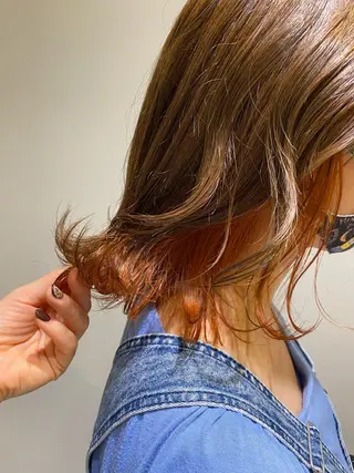 ミディアム カラー 鹿児島 聖来のヘアスタイル