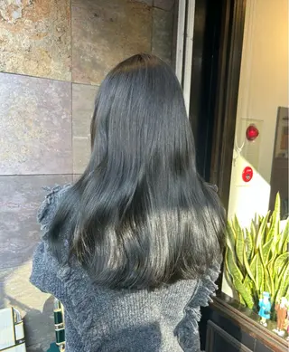 ロング カラー ボブ／レイヤー／艶 🦕risa  森下のヘアスタイル