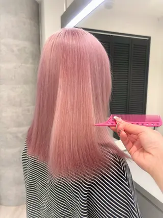 ミディアム カラー 韓国ハイトーンカラー kana♡のヘアスタイル