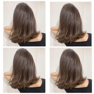 セミロング カラー 京都大人女性ショート 徒歩1分/秋山のヘアスタイル