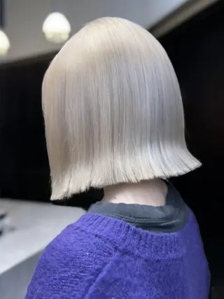 ショート 勝野夏希/ハイトーン /ボブ/松本のヘアスタイル